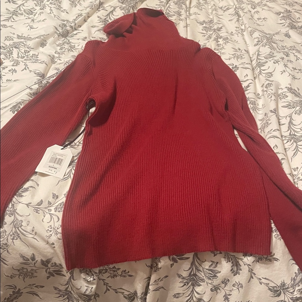 Red Turtleneck Sweater